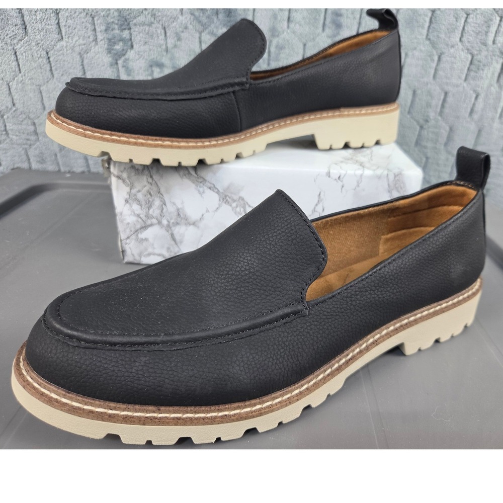 Eurosoft by Sofft Lindee Black Lug Sole Loafers Womens 9M E50044501 Slip On